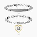 Coppia di bracciali con catena e frase amor vincit omnia