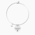 Bracciale rigido donna con cuore inciso