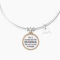 Kidult - Bracciale Rigido Mamma - Ciondolo Cuore - Frase