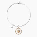 Kidult - Bracciale Rigido Mamma - Ciondolo Cuore - Frase