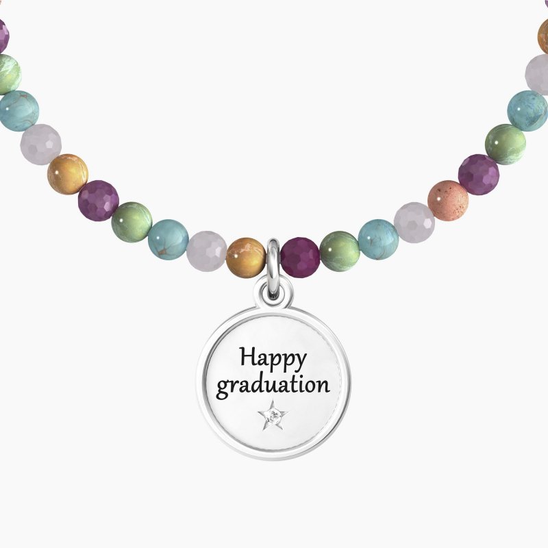 Kidult - Bracciale Laurea - Pietre Multicolor - Ciondolo