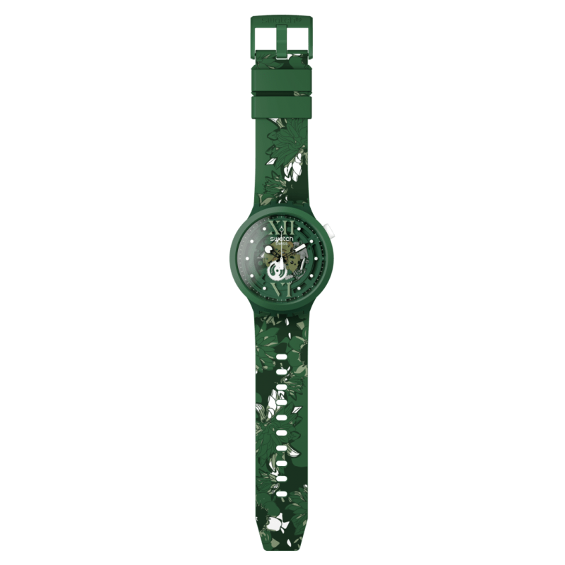 Swatch - Camoflower Green - Quadrante Trasparente