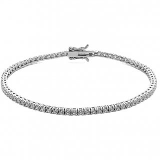 Bracciale Tennis Uomo Argento 925 Gioiello Comete Tennis
