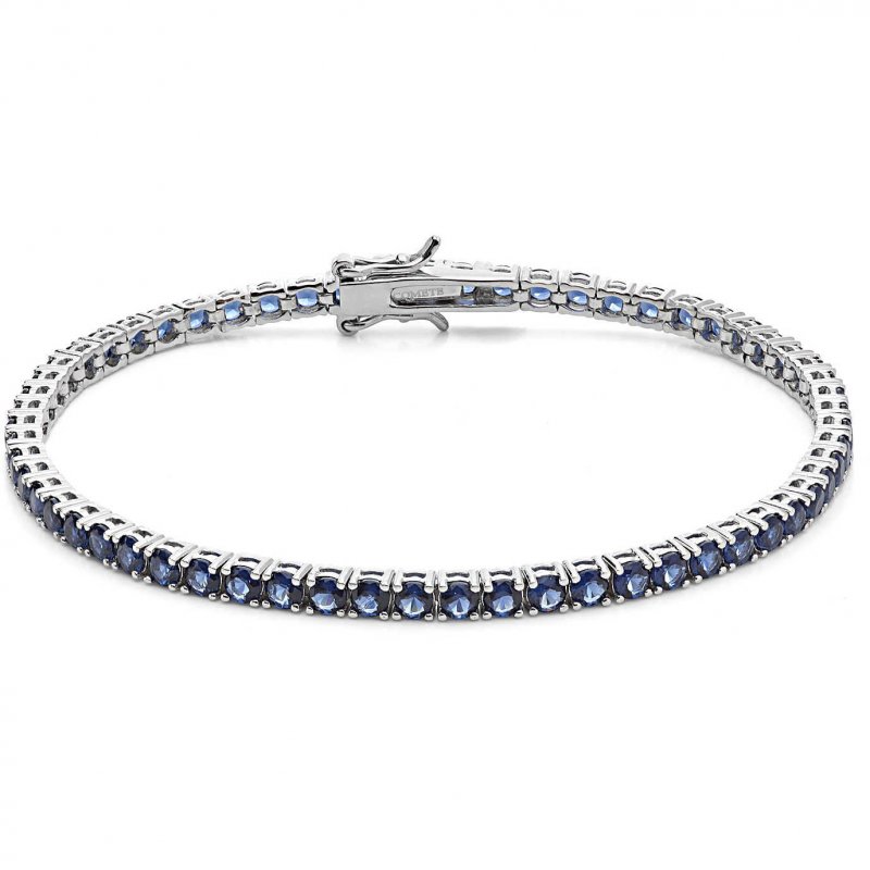 Bracciale Tennis Uomo Argento 925 Gioiello Comete Tennis