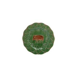 Legni - Piatto Snack 24 Cinghiale Verde/Marrone