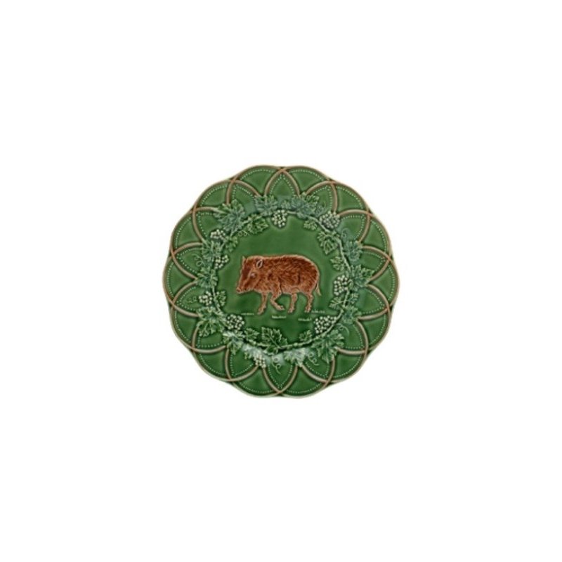 Legni - Piatto Snack 24 Cinghiale Verde/Marrone