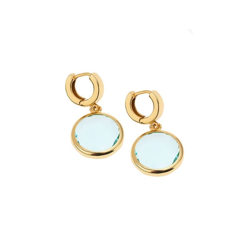 Orecchini Scattino Le Chicche Con Paste Vitree 16Mm Acquamarina
