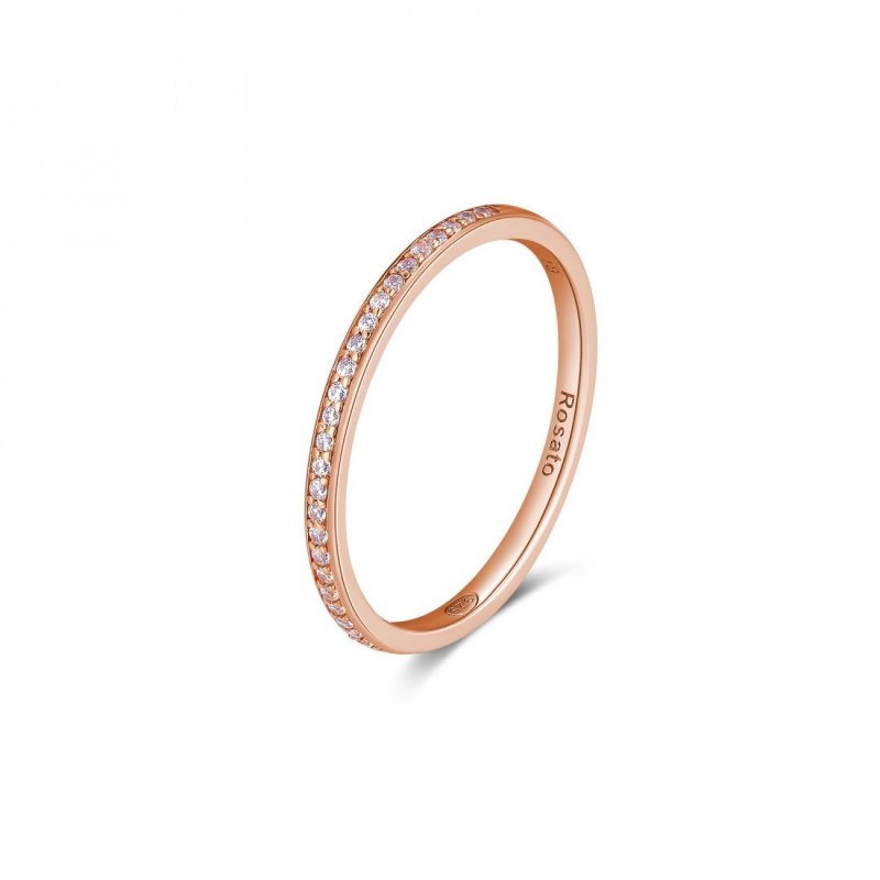 Rosato - Anello Donna - Oro Rosa - Argento 925