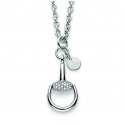 Collana Horsebit in oro bianco 18kt e diamanti
