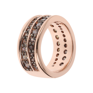 Bronzallure - Anello Doppia Onda - Cubic Zirconia