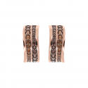Bronzallure - Orecchini Doppia Onda - Cubic Zirconia