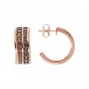 Bronzallure - Orecchini Doppia Onda - Cubic Zirconia