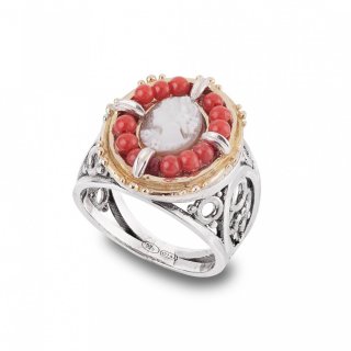 Gerardo Sacco - Anello Gs 18903 - Argento - Corallo