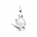 Charm pendente doppio Rondine Scintillante e Messaggio