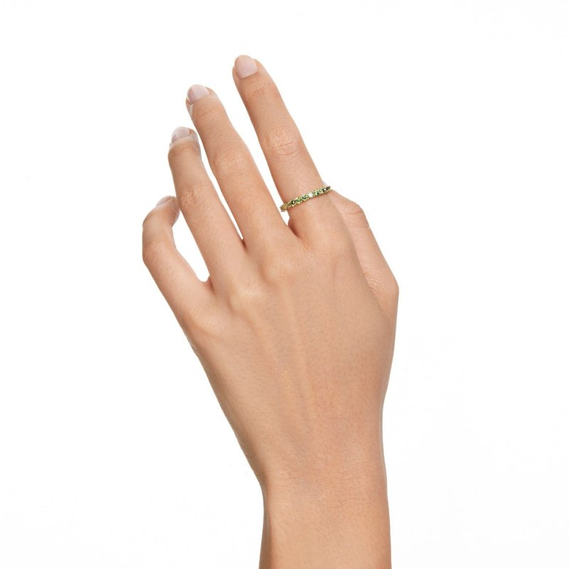 Swarovski - Anello Matrix - Verde - Placcato Color Oro