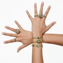Swarovski - Anello Matrix - Verde - Placcato Color Oro