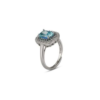 AN481A Anello di zirconi acquamarina