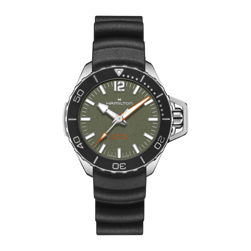 Hamilton - Khaki Navy Frogman Auto - Acciaio - Verde