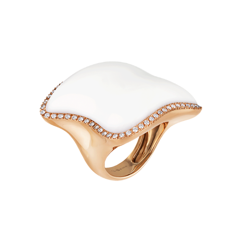 Anello Enchanté Oro Rosa 18Kt Con Diamanti E Kogolong - Chantecler