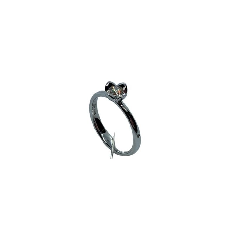 Chimento - Anello Solitario - Oro Bianco - Donna