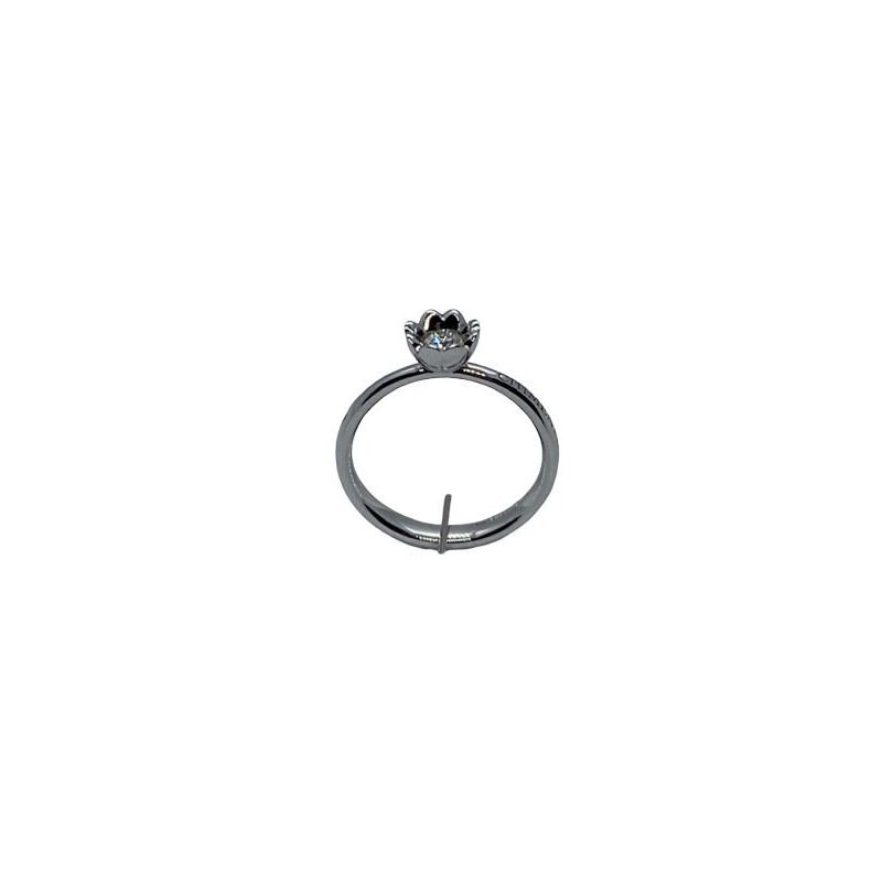 Chimento - Anello Solitario - Oro Bianco - Donna