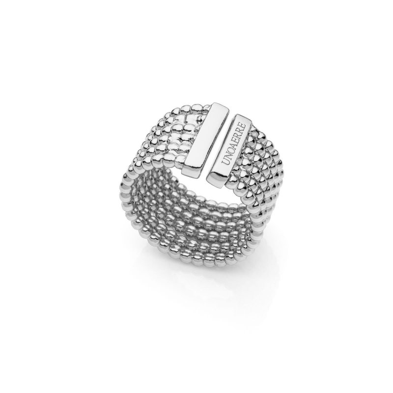 Anello a fascia catena a palline
