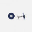 Montblanc - Gemelli Rotondi - Acciaio Pregiato - Resina Blu