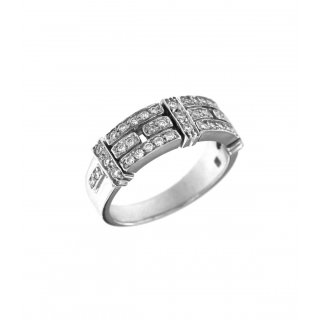 Chimento - Anello Fascia - Oro Bianco - Diamanti