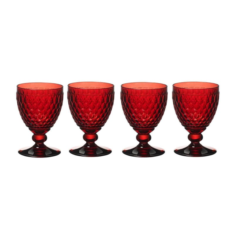 Set 4 Calici Vino Rosso Boston Coloured Rosso 11-7309-0020