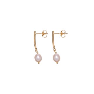 Alisia - Orecchini In Argento - Perle Naturali - 3 Cm