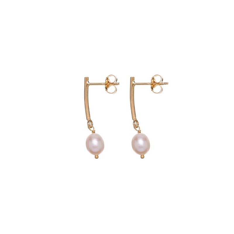 Alisia - Orecchini In Argento - Perle Naturali - 3 Cm