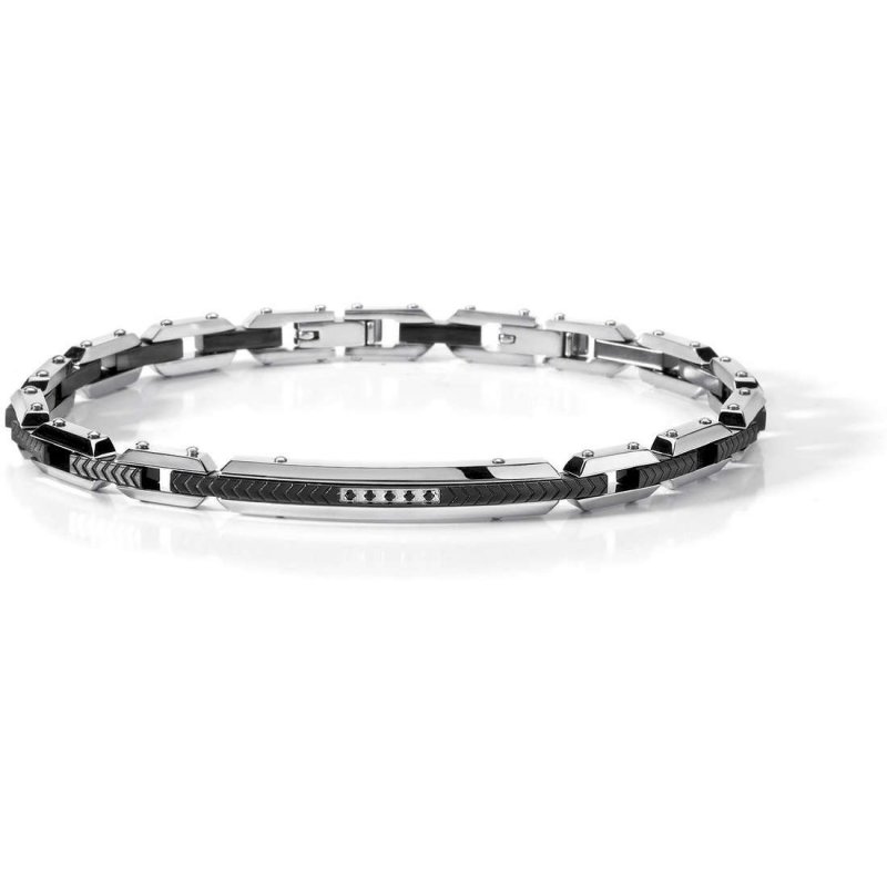 Bracciale Uomo Gioielli Comete Faces Ubr 457