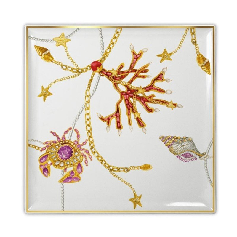 Baci Milano - Vassoio Gourmet Quadro - Stile Marino - Porcellana