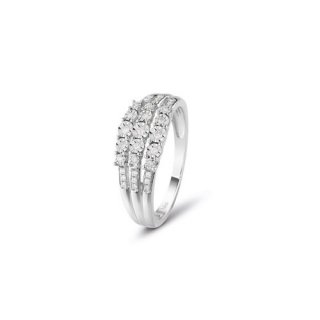 Bliss - Anello Rugiada Preziosa - Oro Bianco - Diamanti