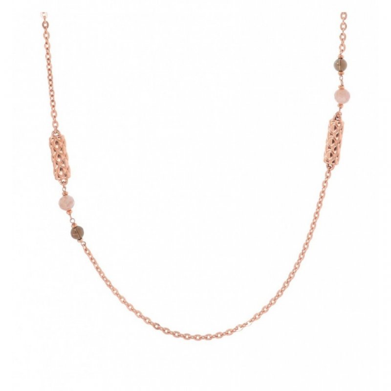 Bronzallure - Collana Losanga - Quarzo Rosa
