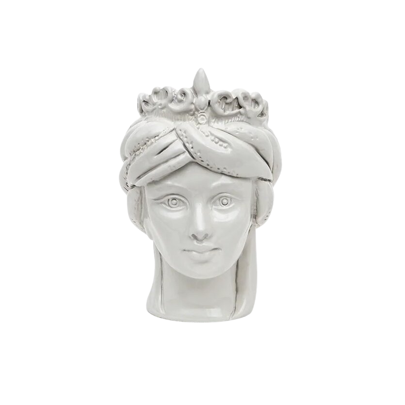 Tesa mora color zone  h. 8,5 cm bianca
