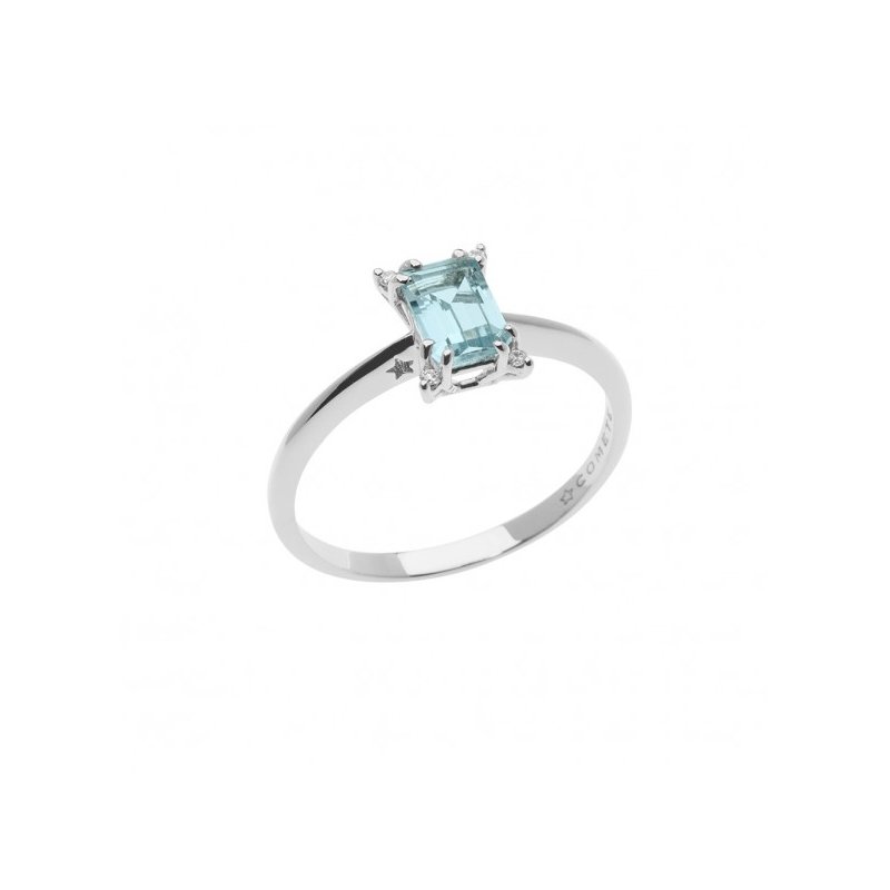 Anello Fidanzamento Solitario Comete Stelle Gemelle Anq 319