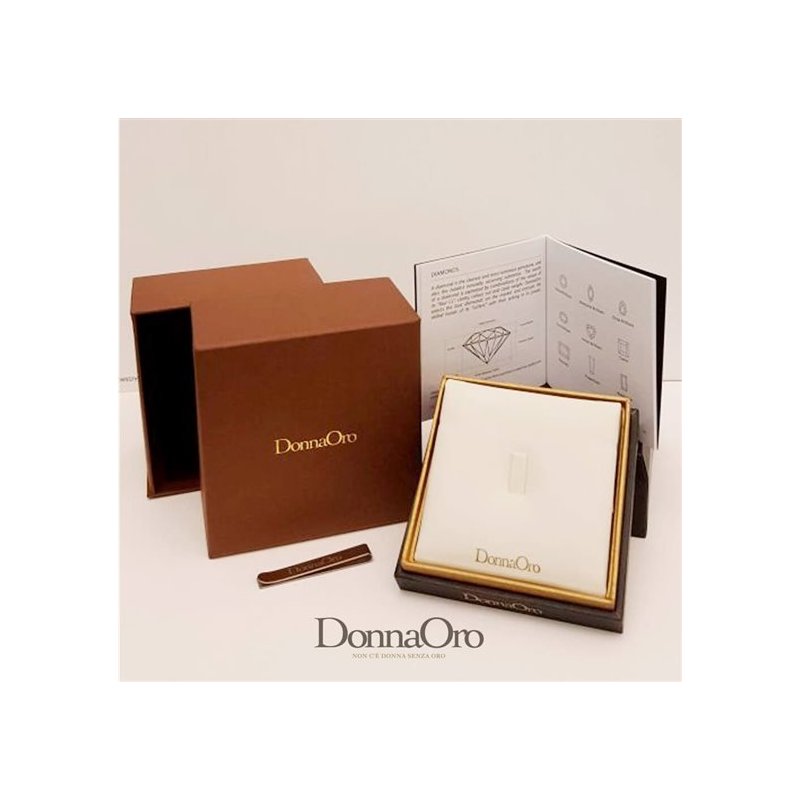 Donna Oro - Anello Elegante - Oro Bianco - Diamante