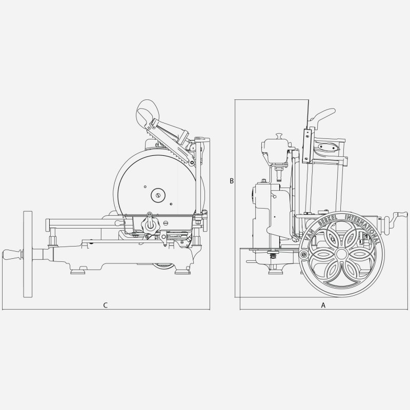 Affettatrice manuale a volano B114 Rosso
