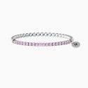 Kidult - Bracciale Elastico - Sfere Lucide - Zirconi Rosa