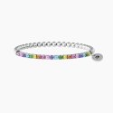 Kidult - Bracciale Elastico - Sfere Lucide - Zirconi Multicolor