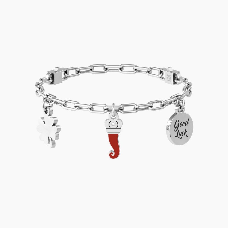 Kidult - Bracciale Regolabile - Portafortuna - Ciondoli