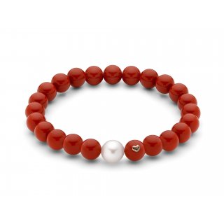 Miluna - Bracciale Au+Pc+Aggl - Oro - Perle