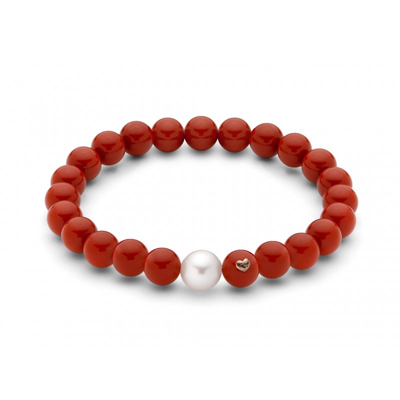 Miluna - Bracciale Au+Pc+Aggl - Oro - Perle