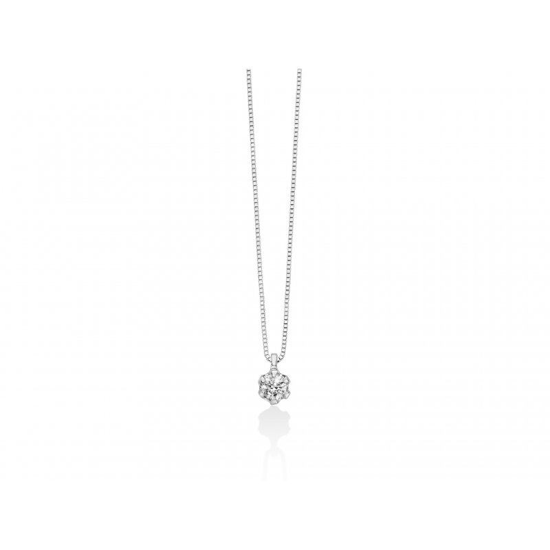 Miluna - Collier Au+Diam - Oro - Diamante
