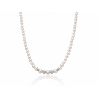 Miluna - Collana Au+Pc - Oro - Perle