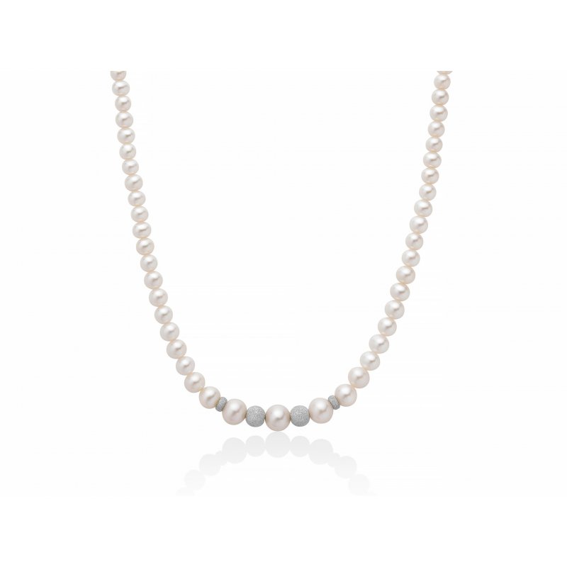 Miluna - Collana Au+Pc - Oro - Perle