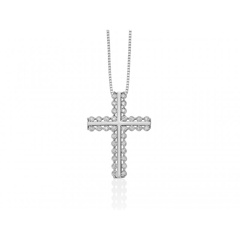 Miluna - Collier Au+Diam - Oro - Diamante