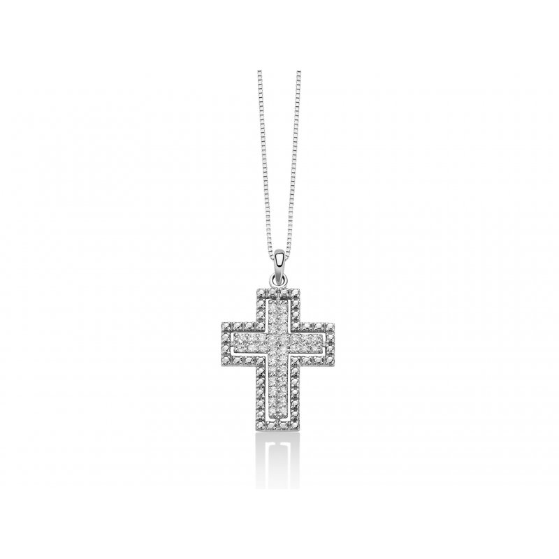 Miluna - Collier Au+Diam - Oro - Diamante