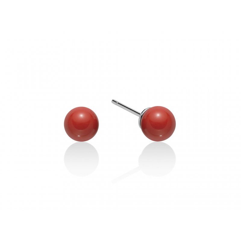 Miluna - Orecchini Argento - Corallo Rosso